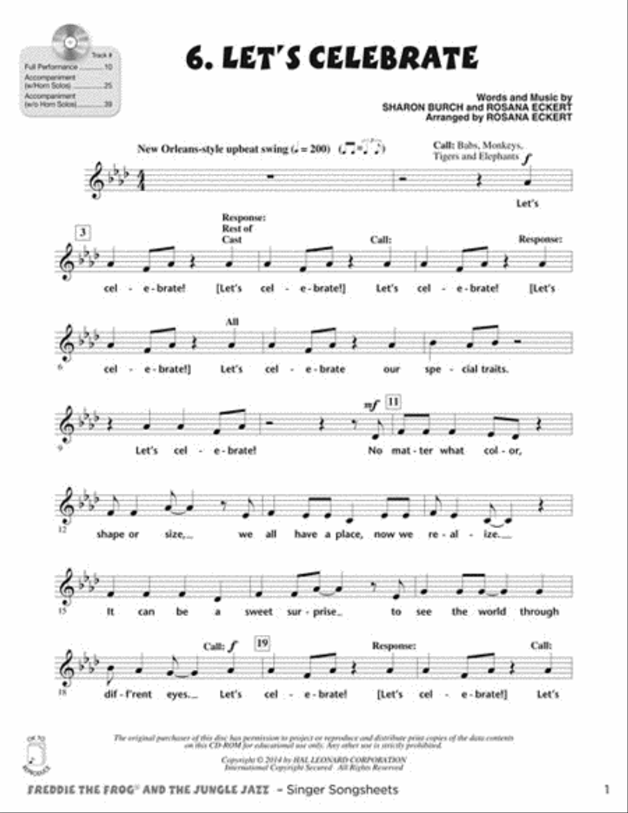 Freddie the Frog and the Jungle Jazz Choir scores gallery preview page 5