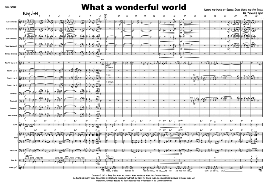 Book cover for What A Wonderful World - Score Only