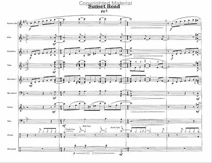 Sunset Road Percussion Ensemble scores gallery preview page 3
