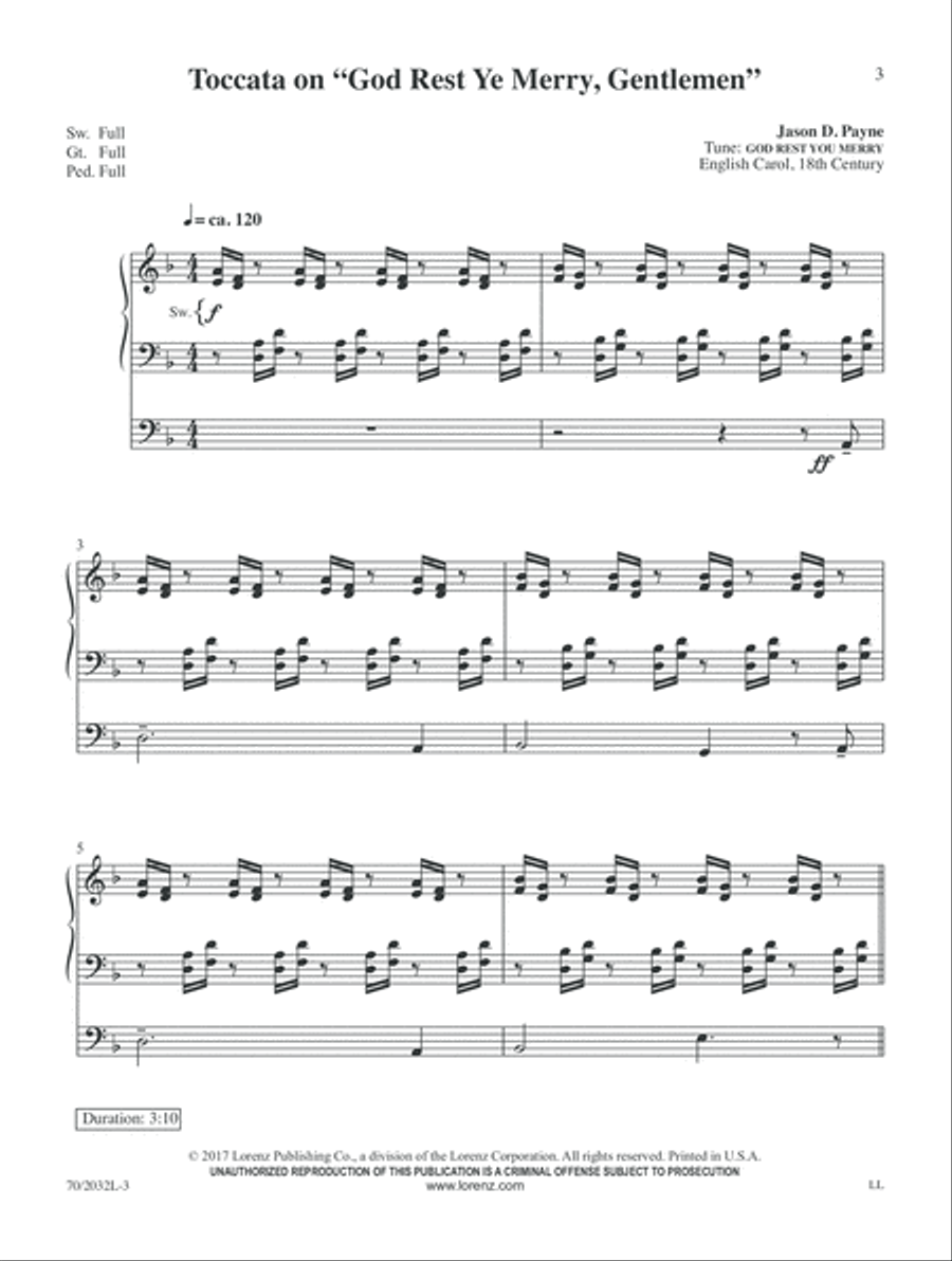 Christmas Jubilation (Digital Delivery) Organ scores gallery preview page 3