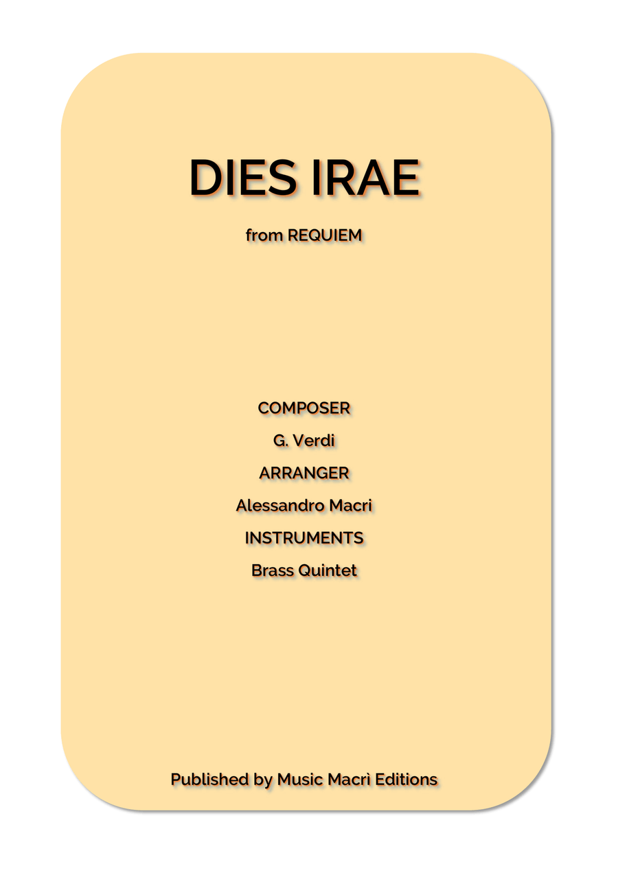 DIES IRAE from REQUIEM by G. Verdi Brass Ensemble scores gallery preview page 1