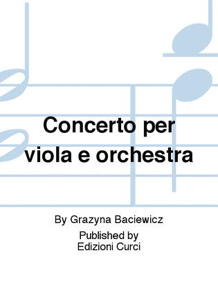Concerto per viola e orchestra