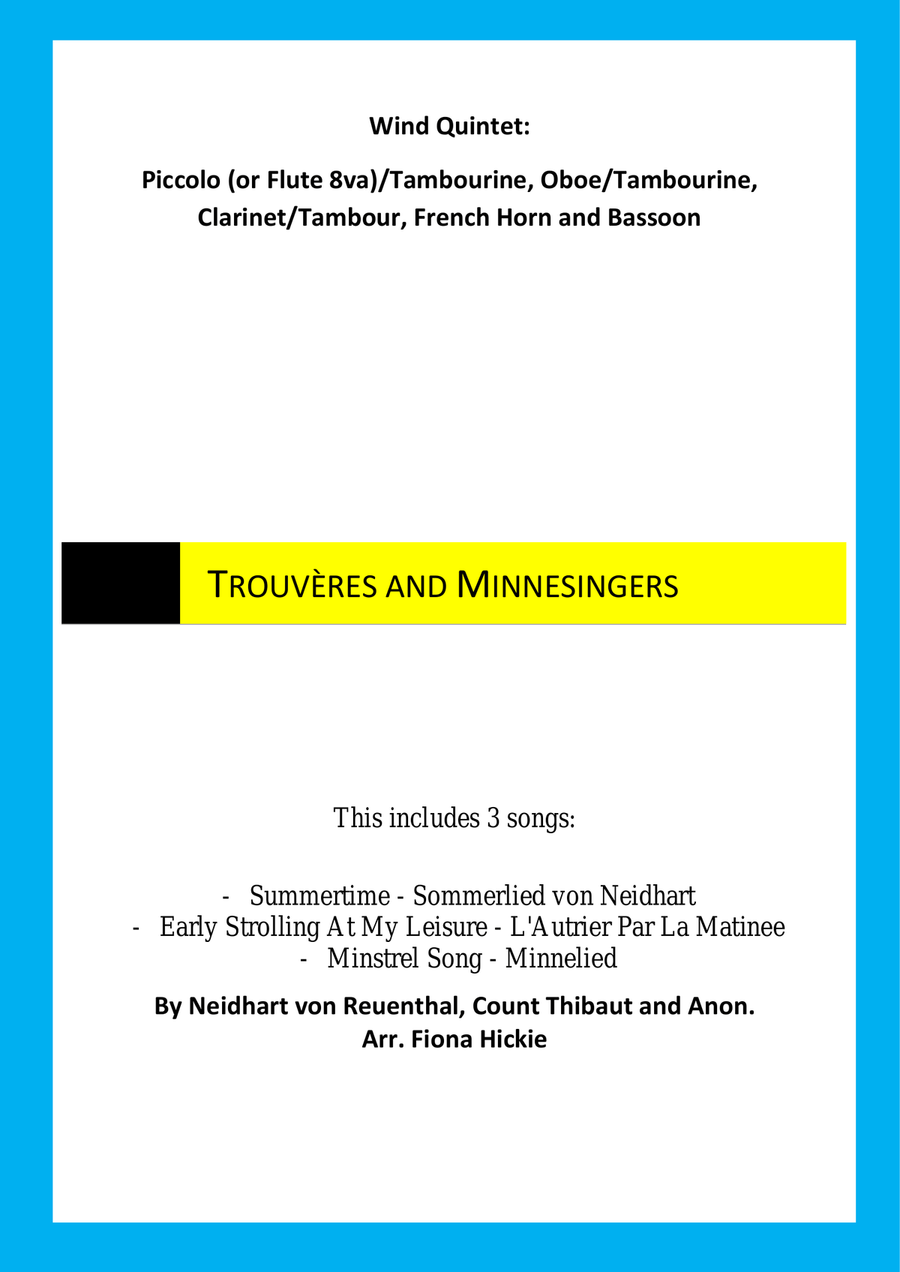Trouvères and Minnesingers: Wind Quintet Woodwind Quintet scores gallery preview page 1