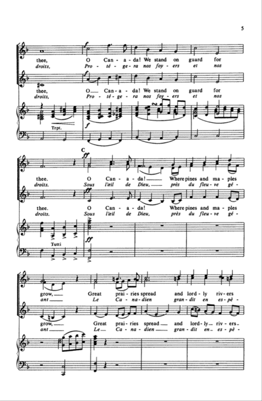 O Canada Choir scores gallery preview page 3