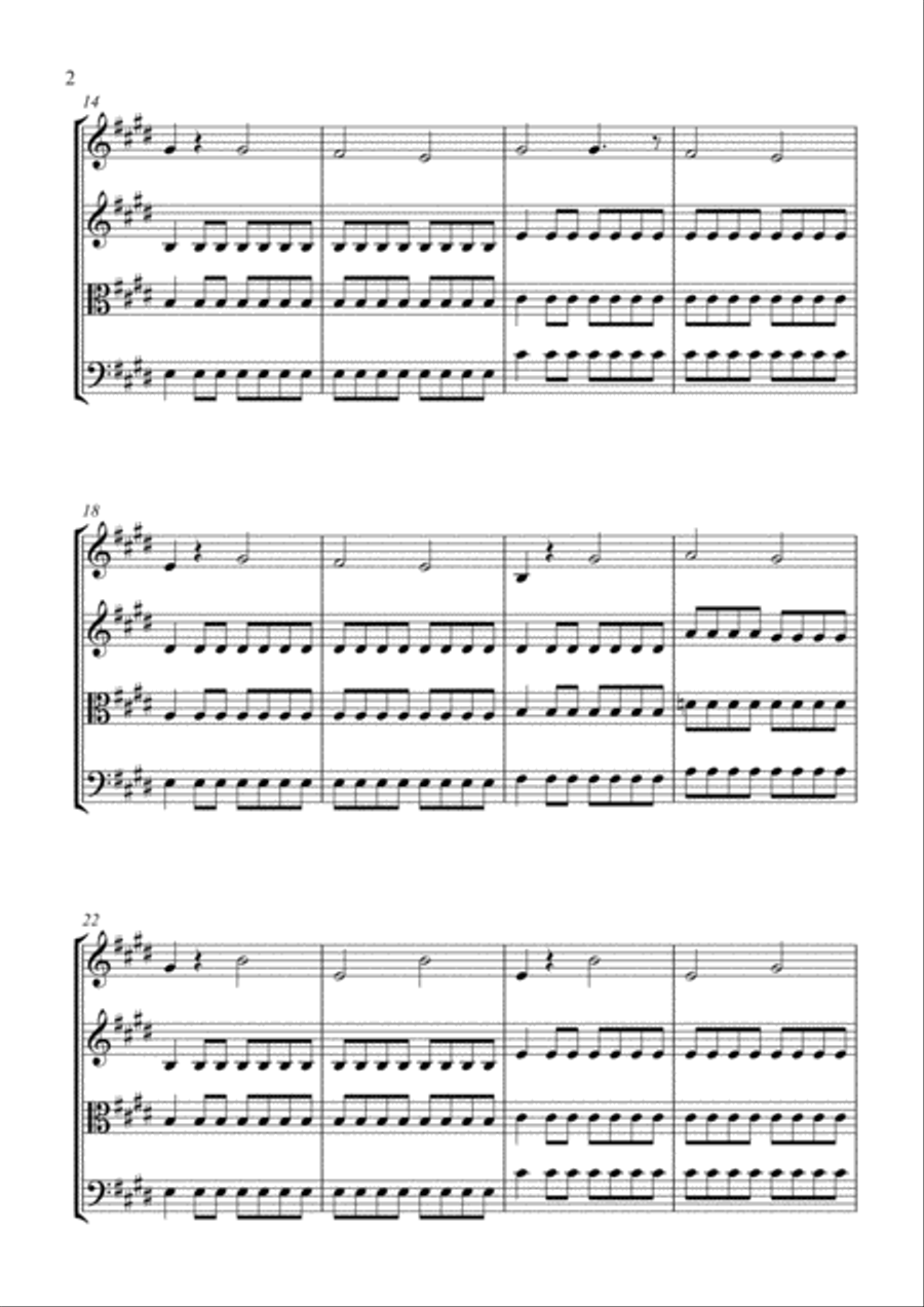 Hands Down String Quartet scores gallery preview page 2