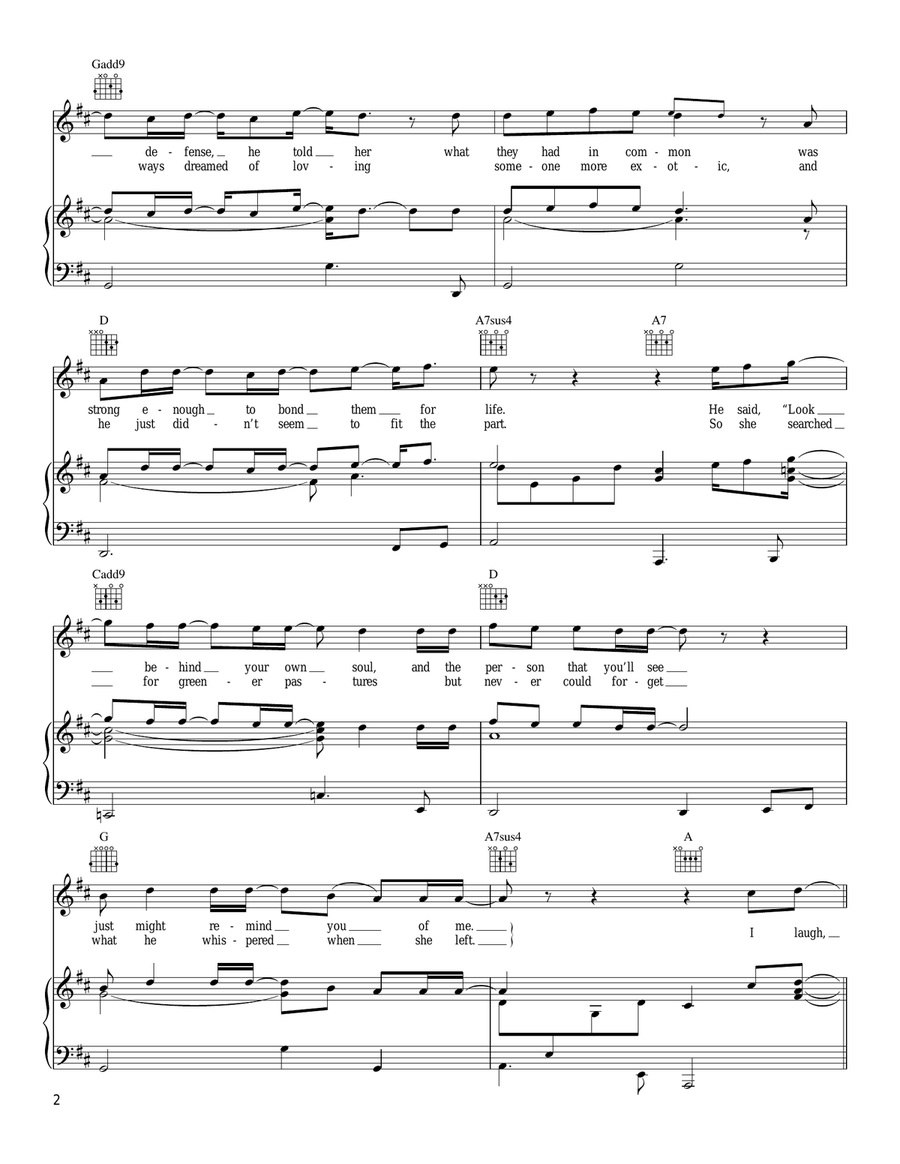 Not That Different Piano, Vocal, Guitar scores gallery preview page 2