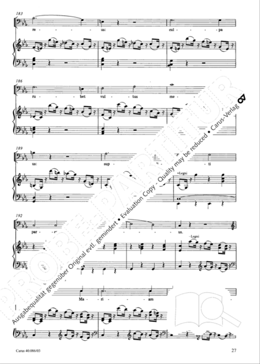 Requiem in C minor 4-Part scores gallery preview page 28