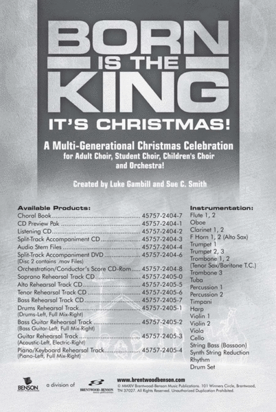 Born Is The King - Split Track Accompaniment CD image number null