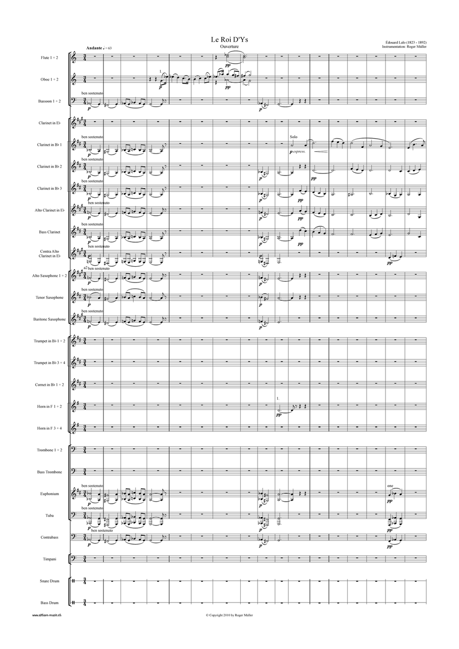 Le Roi d'Ys Le Roi d'Ys Concert Band scores gallery preview page 3