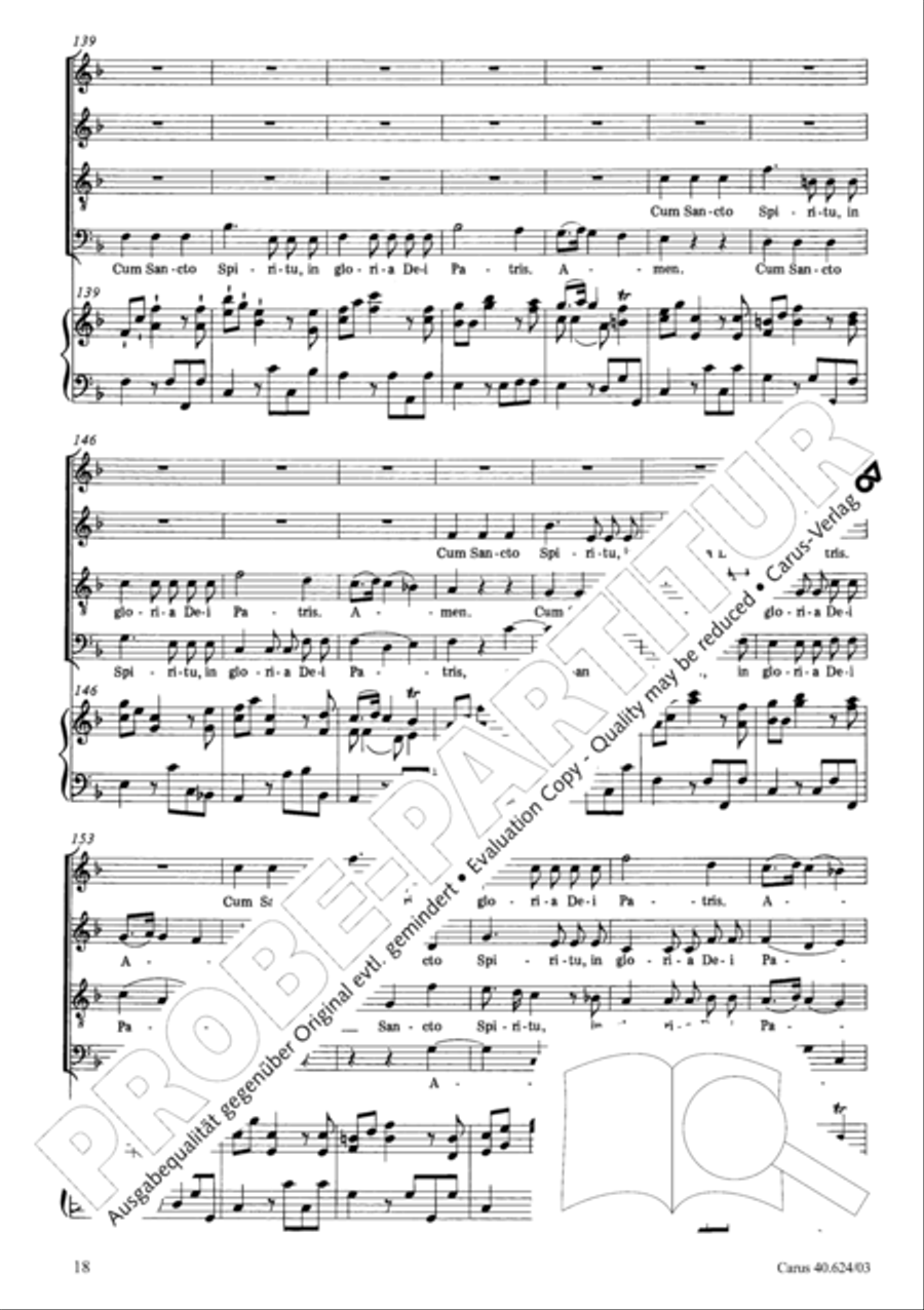 Missa brevis in F major Missa brevis in F major 4-Part scores gallery preview page 19