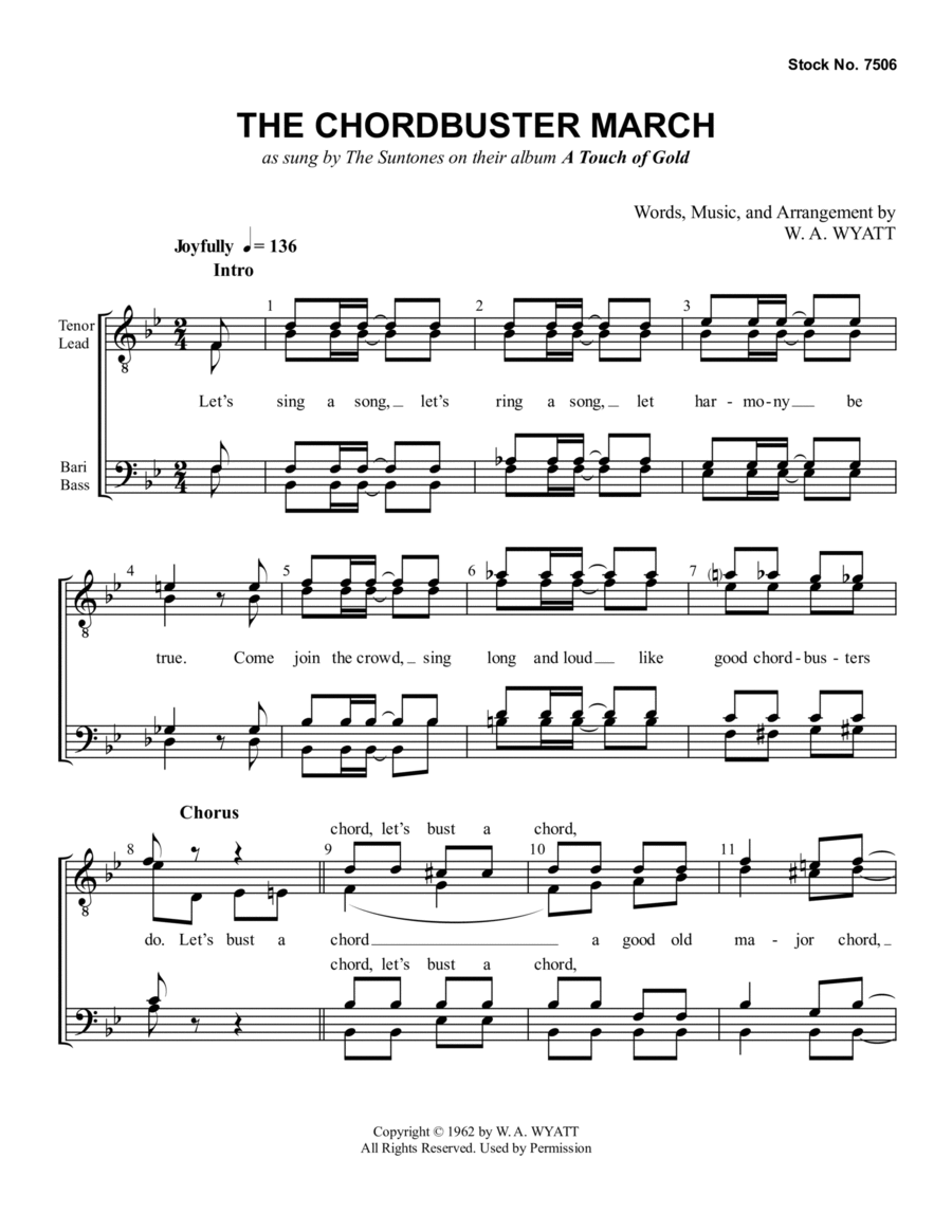 The Chordbuster March TTBB scores gallery preview page 1