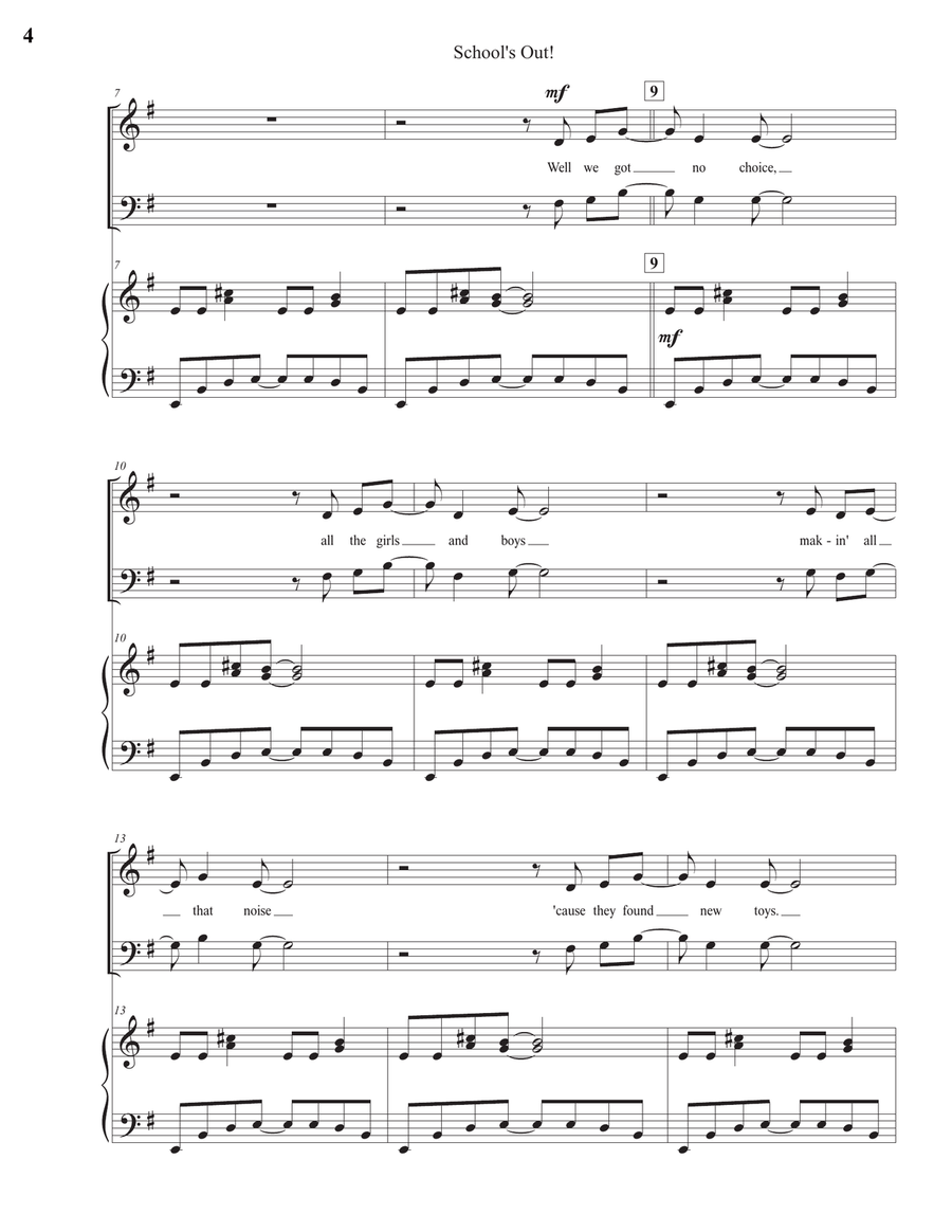 School's Out 4-Part scores gallery preview page 4