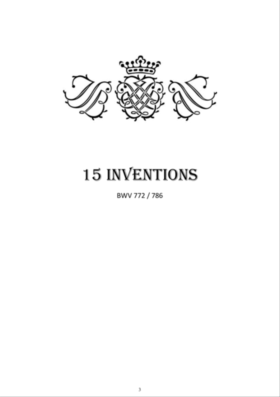 Bach - Inventions and Symphonies to 'Two and Three Parts' for Piano - Full scores 3-Part scores gallery preview page 3