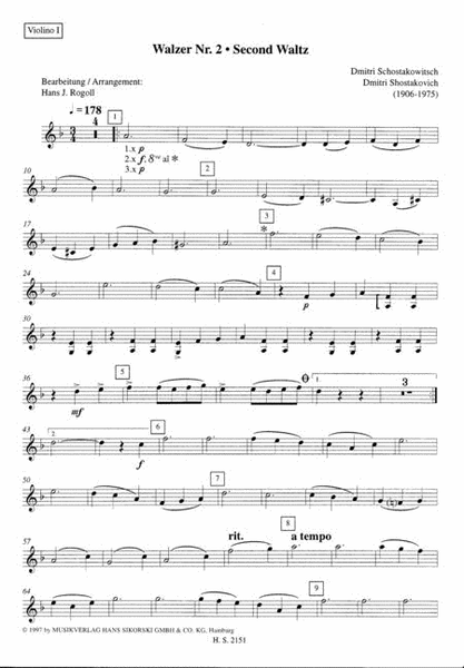 Second Waltz (from Jazz Suite No. 2)