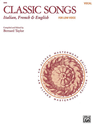 Book cover for Classic Songs: Italian, French & English