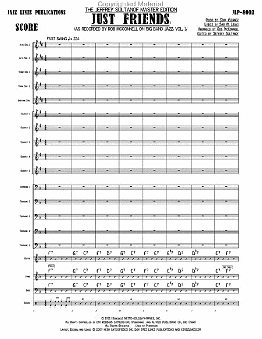 Just Friends Big Band scores gallery preview page 3