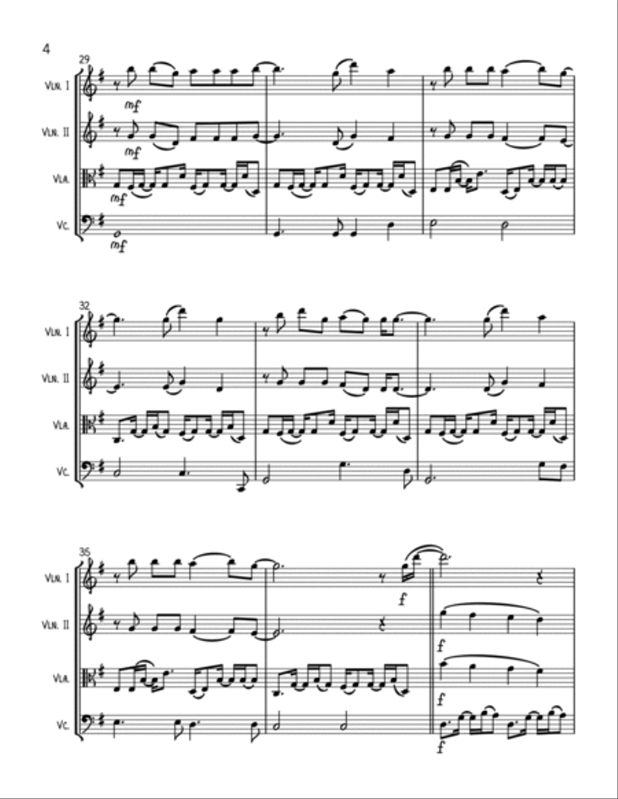 Heartbeats String Quartet scores gallery preview page 4
