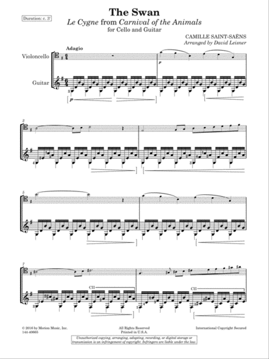 The Swan The Swan Chamber Music scores gallery preview page 2