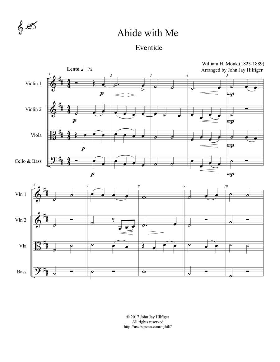 Abide with Me (Strings) String Orchestra scores gallery preview page 4