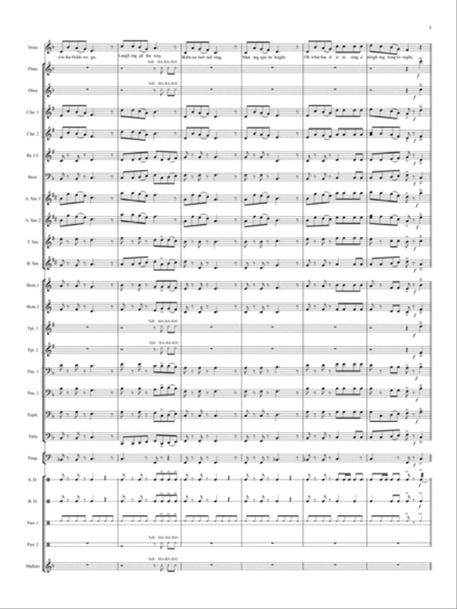 Sing Along With Santa! Concert Band scores gallery preview page 4