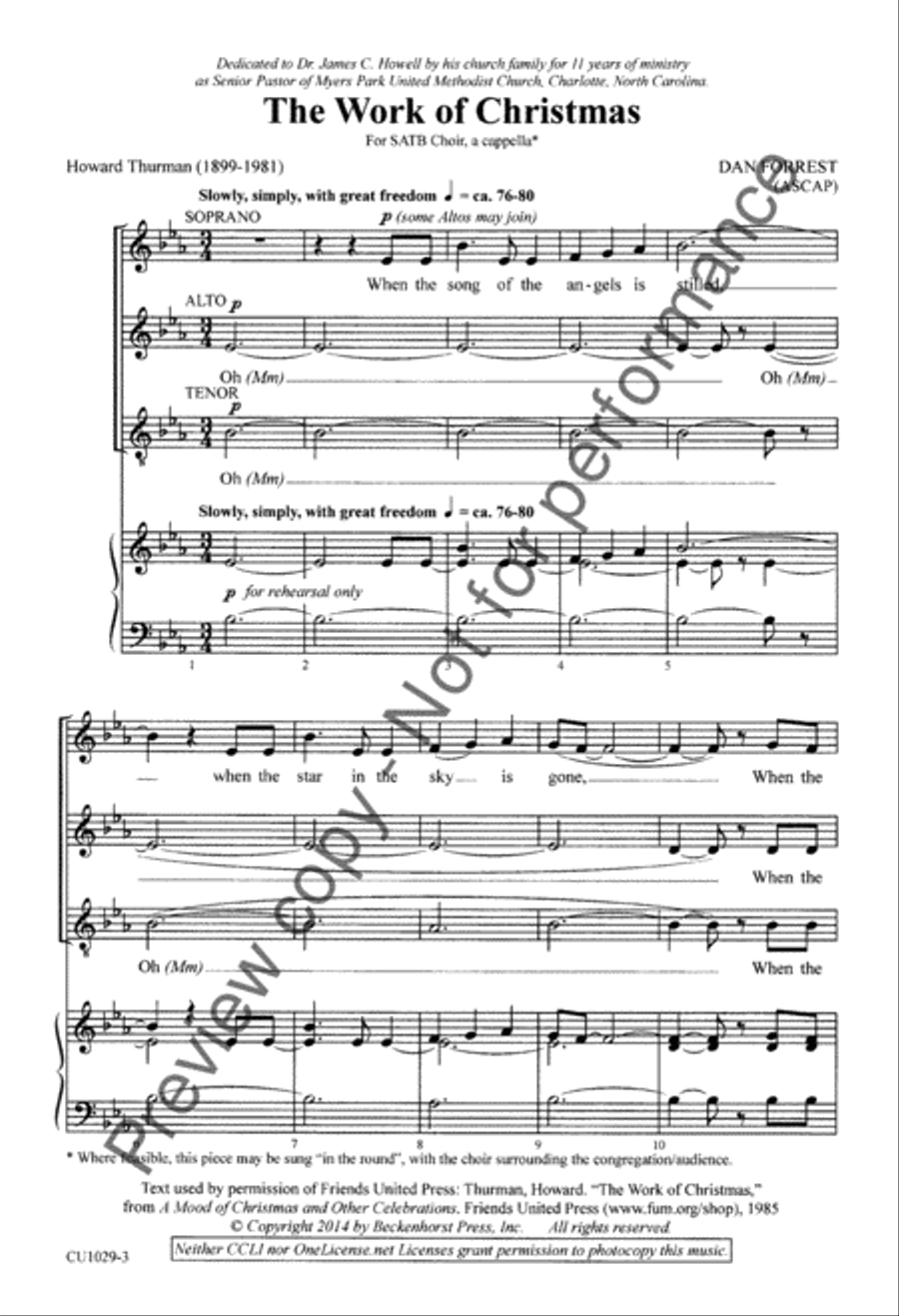 The Work of Christmas - SATB 4-Part scores gallery preview page 4