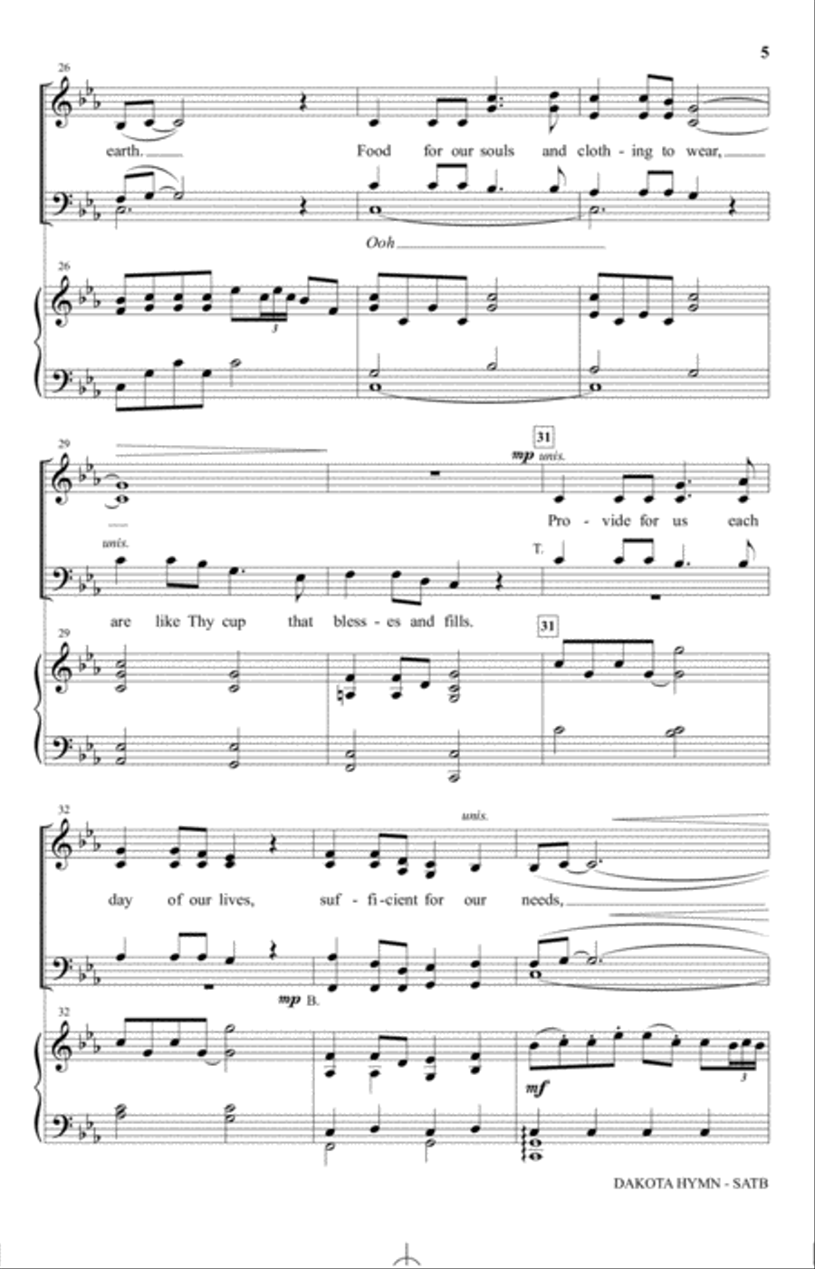 Dakota Hymn 4-Part scores gallery preview page 4