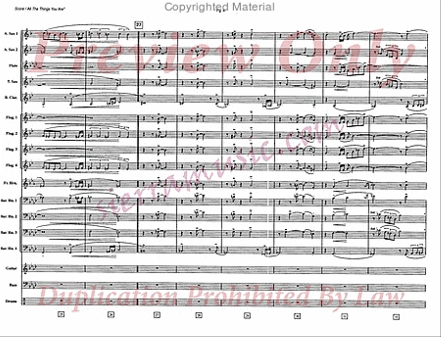 All The Things You Are Jazz Ensemble scores gallery preview page 5