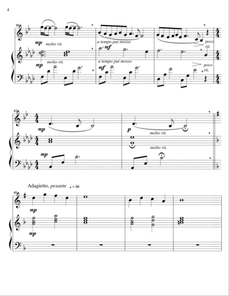 The Brass Clarinet-bass clarinet/piano Bass Clarinet scores gallery preview page 4