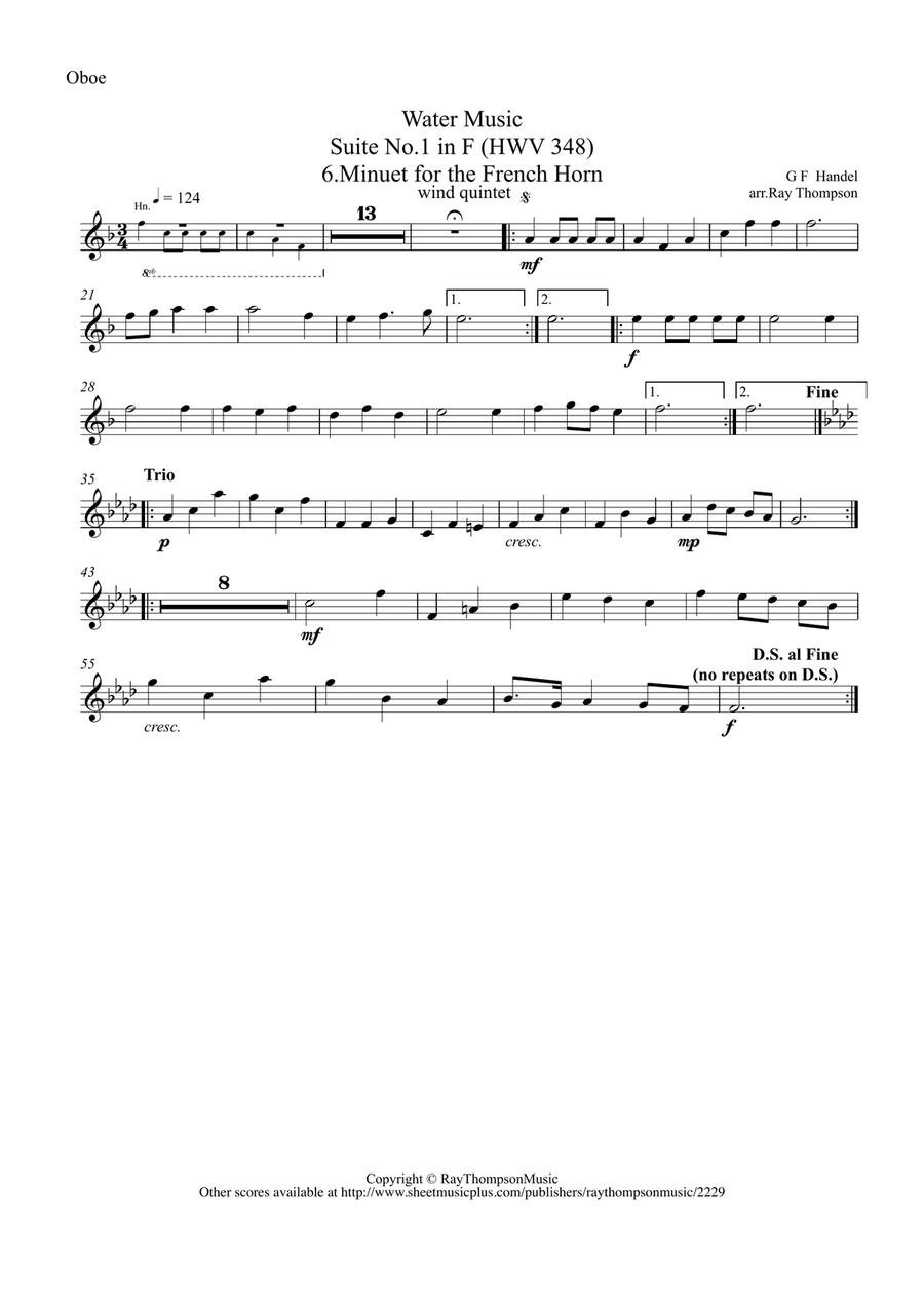 Handel: 6.Minuet (for the French Horn) from Suite No.1 in F (HWV348) 