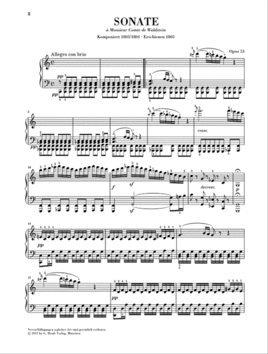 Piano Sonata No. 21 in C Major, Op. 53 (Waldstein) Piano Solo scores gallery preview page 2