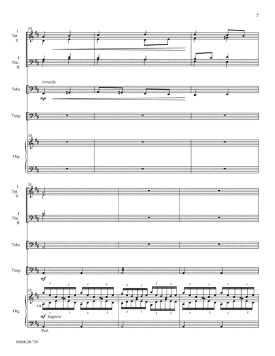 Praise, My Soul, the King of Heaven 4-Part scores gallery preview page 5