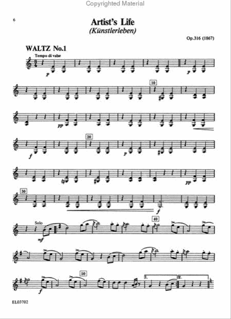 The Best of Johann Strauss, Jr. Waltzes (For String Quartet or String Orchestra) String Quartet scores gallery preview page 3