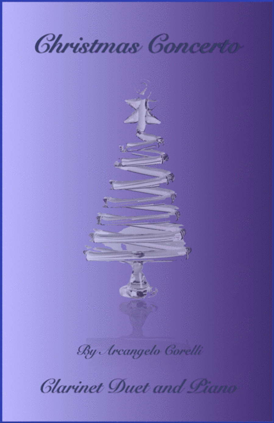 Christmas Concerto, Allegro, by Corelli; for Clarinet Duet or Solo, with optional Piano Clarinet Duet scores gallery preview page 1