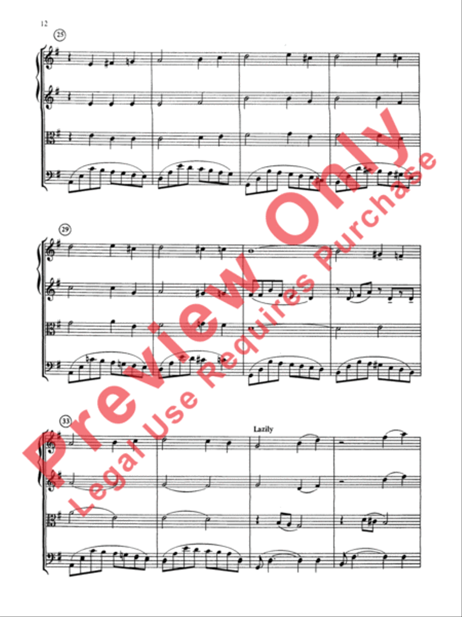 Jazz Classics String Quartet scores gallery preview page 13