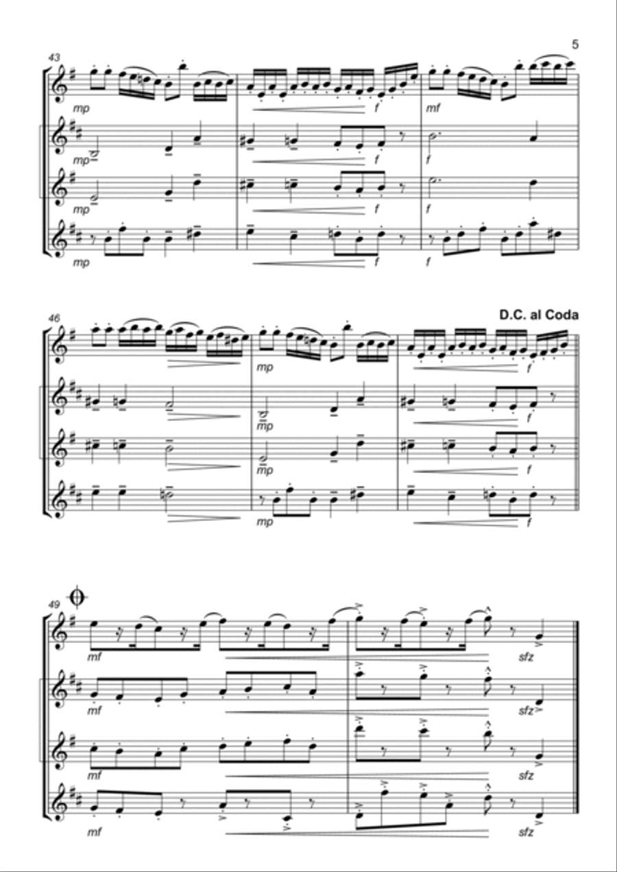 Nutcracker Suite -March: Saxophone Trio Woodwind Trio scores gallery preview page 5