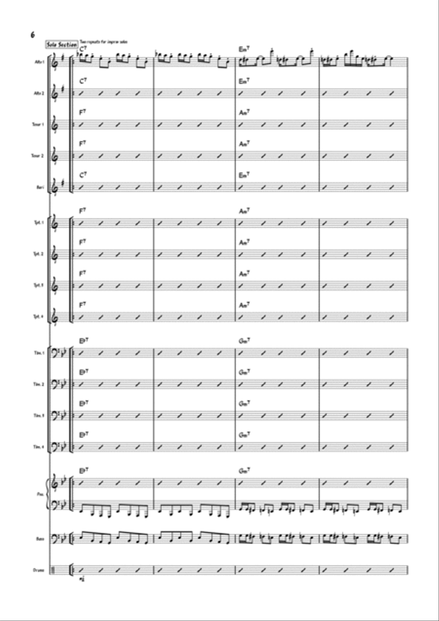 Dummy! Dummy! Jazz Ensemble scores gallery preview page 6