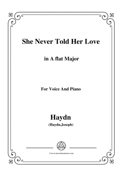Haydn-She Never Told Her Love in A flat Major, for Voice and Piano image number null