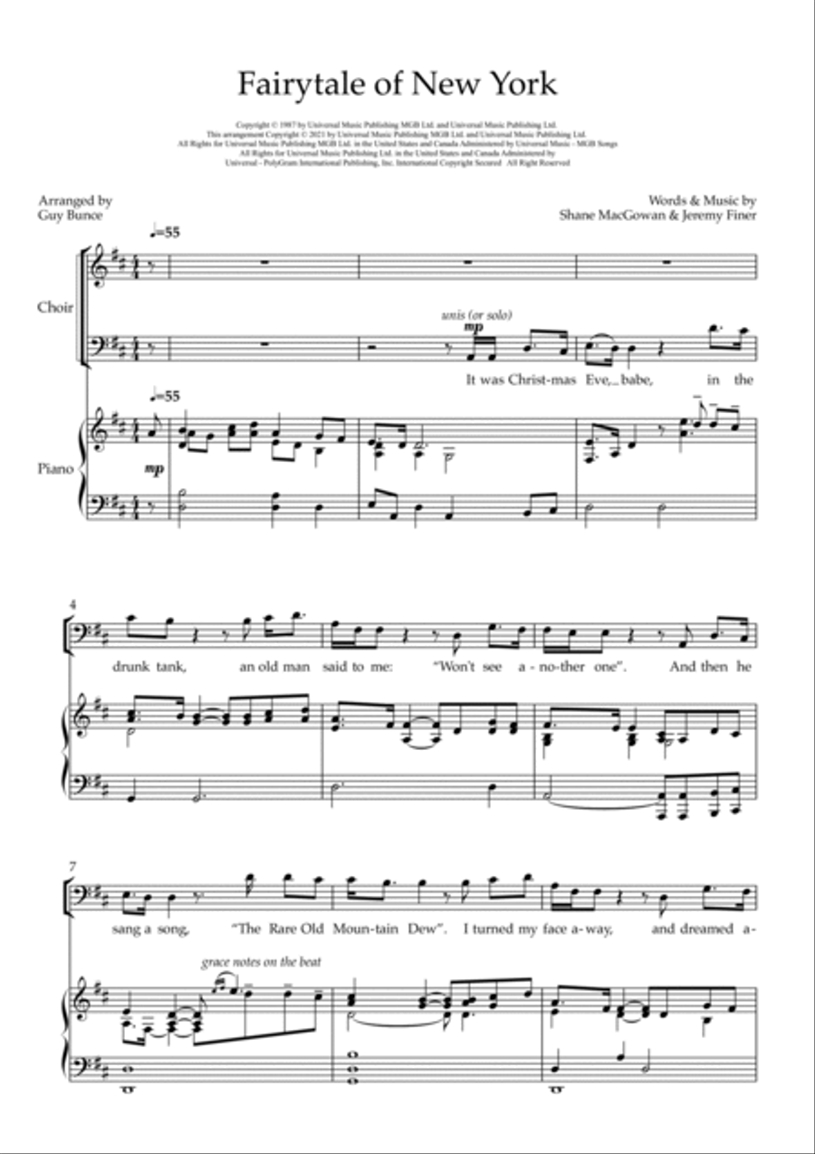 Fairytale Of New York Fairytale Of New York 4-Part scores gallery preview page 3