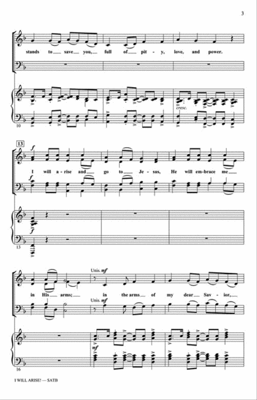 I Will Arise! 4-Part scores gallery preview page 3