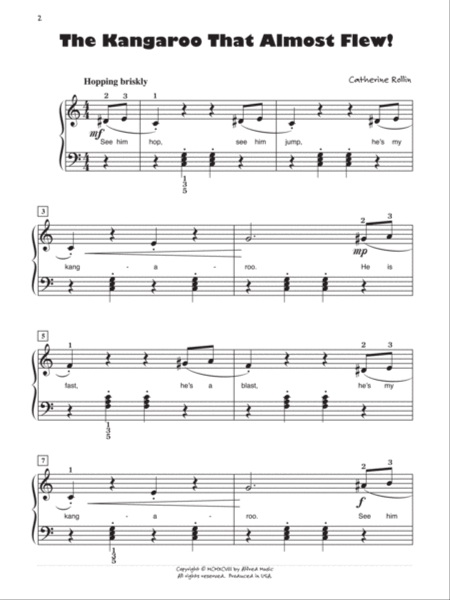 The Kangaroo That Almost Flew! Easy Piano scores gallery preview page 2