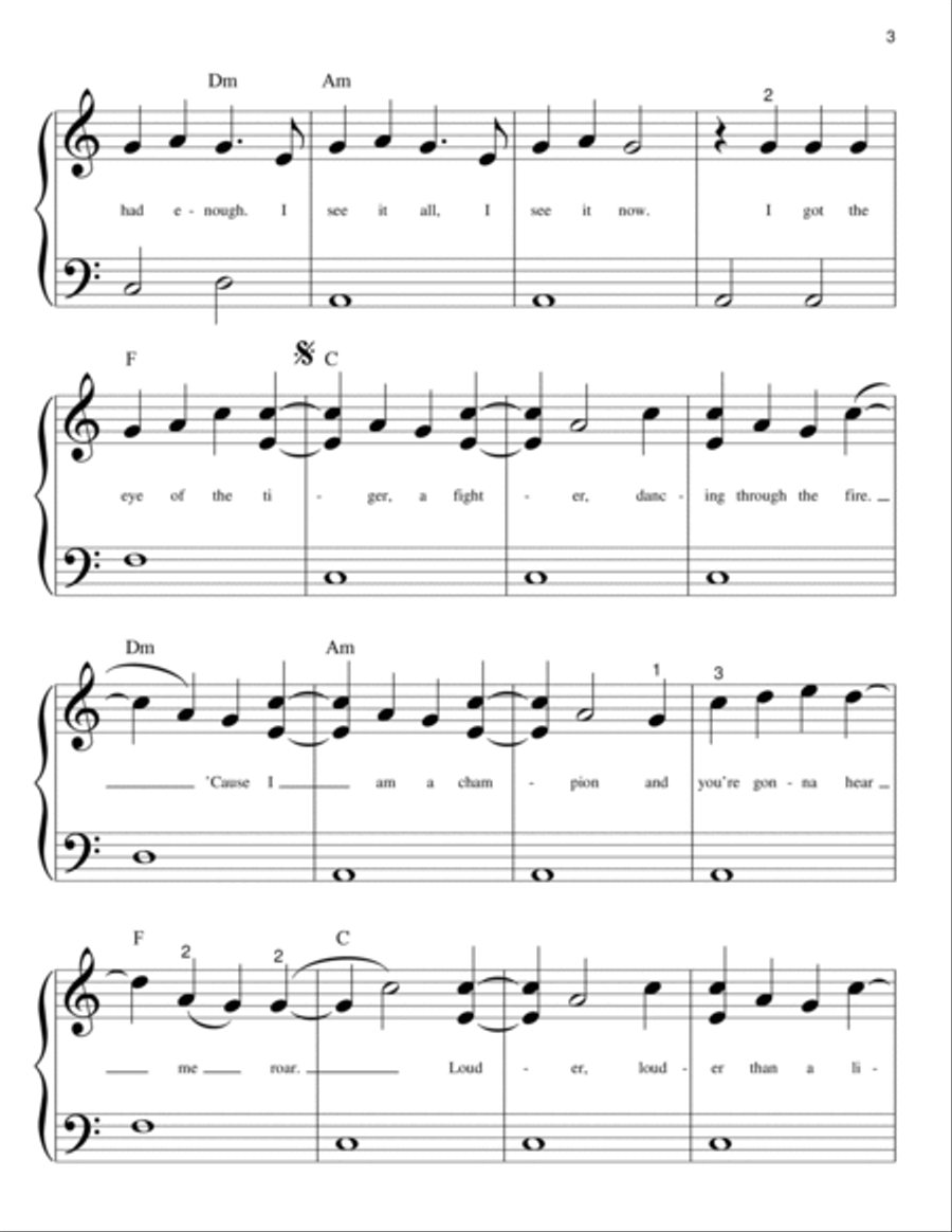 Roar Easy Piano scores gallery preview page 3