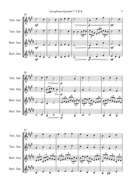 Bach Jesu, joy of man's desiring for Saxophone Quartet T T B B image number null