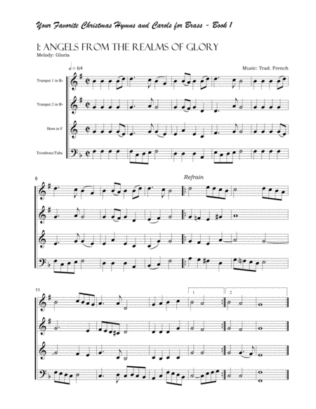 Your Favorite Christmas Hymns and Carols for Brass, Book 1 image number null