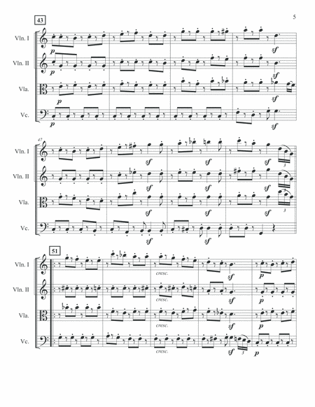 Beethoven Andante String Quartet score and parts image number null
