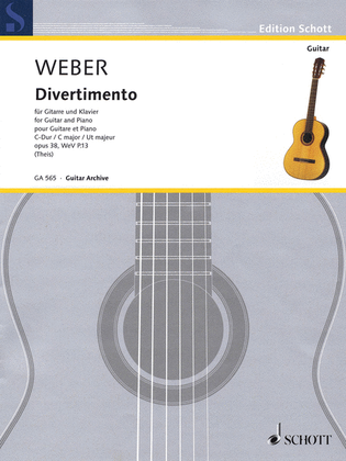 Book cover for Divertimento Op. 38, WeV P. 13