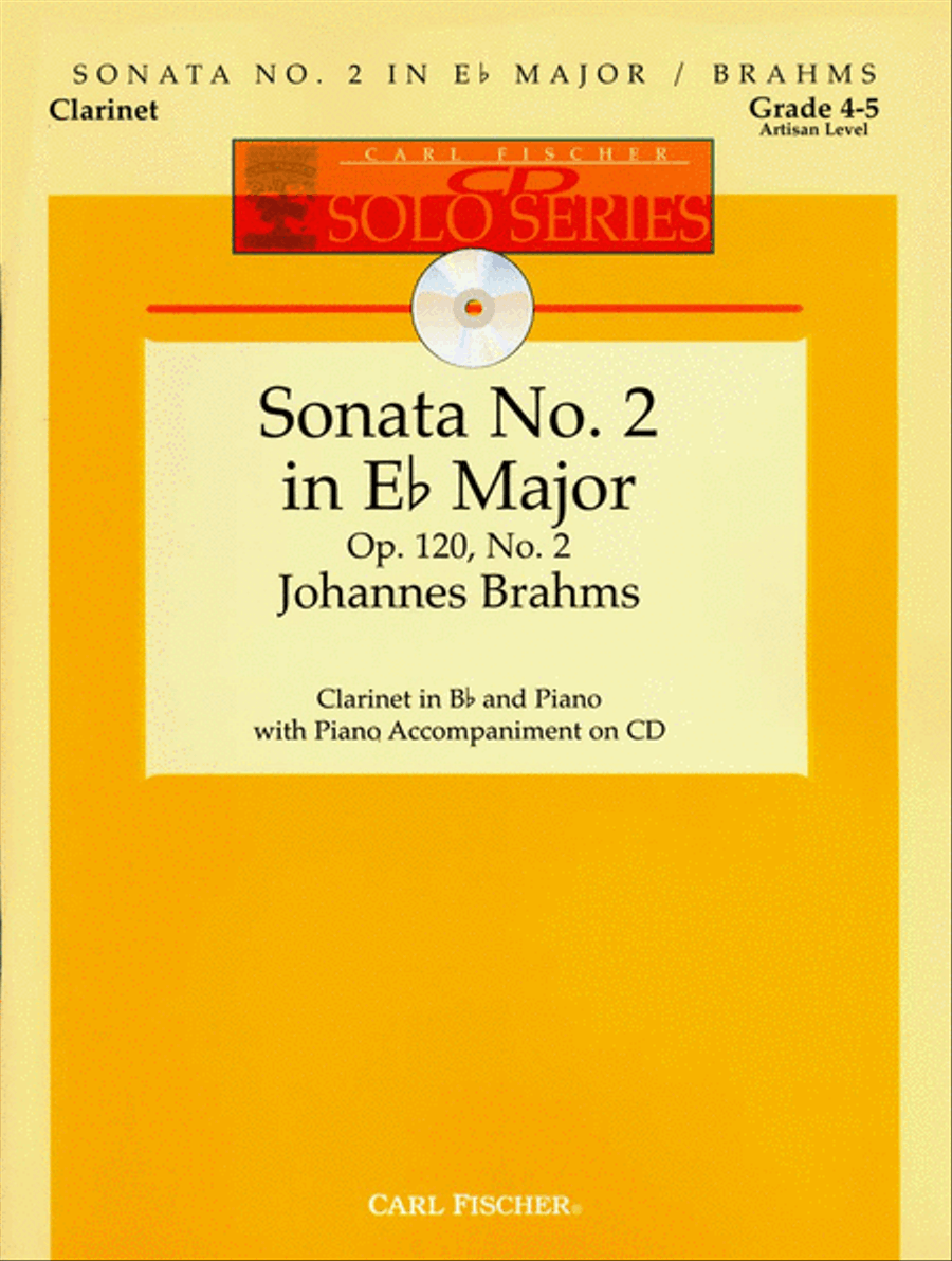 Sonata No. 2 in Eb Major B-Flat Clarinet scores gallery preview page 1