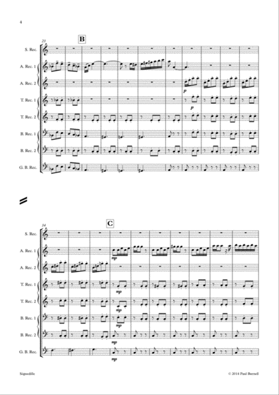 Séguedille Recorder scores gallery preview page 4