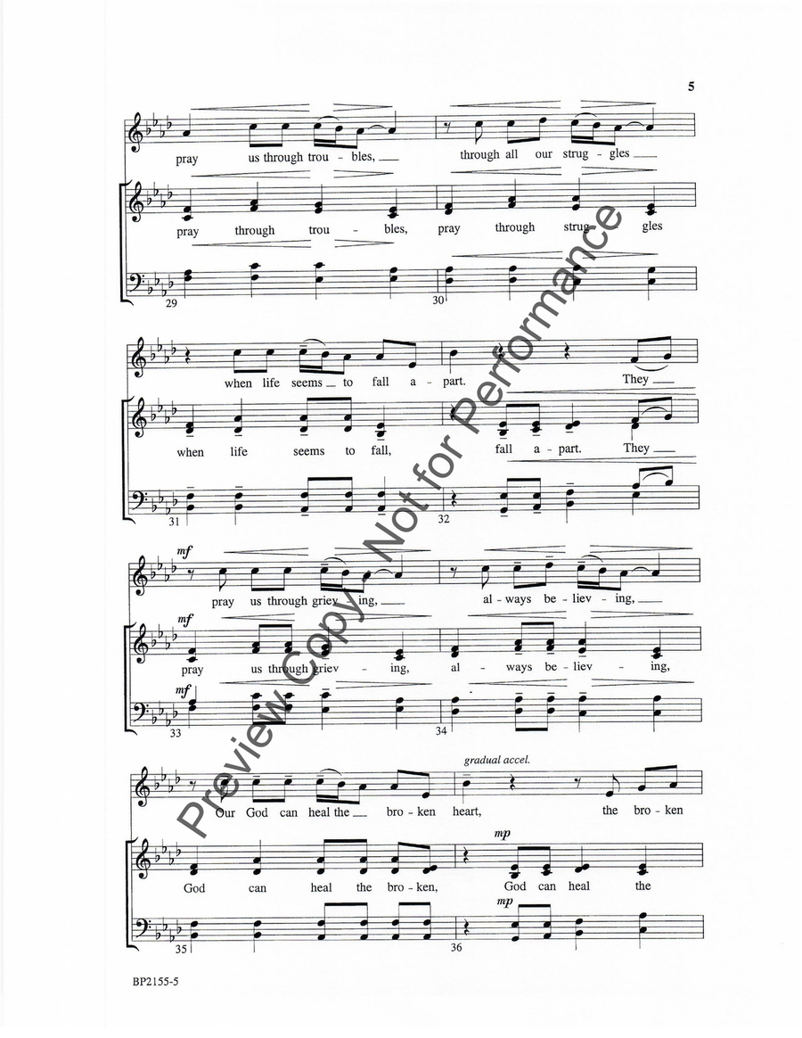 Sweet Are the Prayers of a Friend 4-Part scores gallery preview page 5