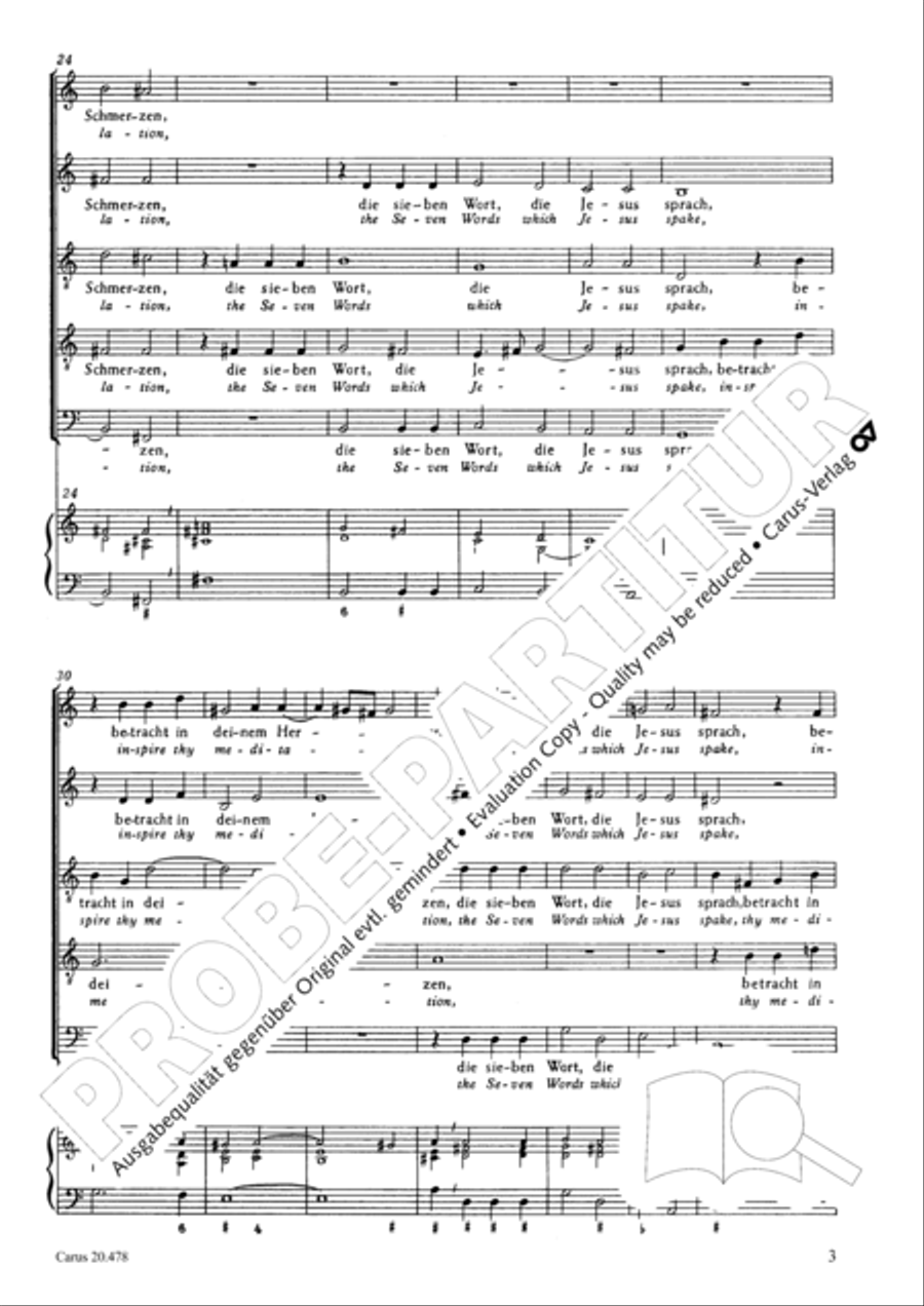 The seven last words from the cross SATTB scores gallery preview page 10