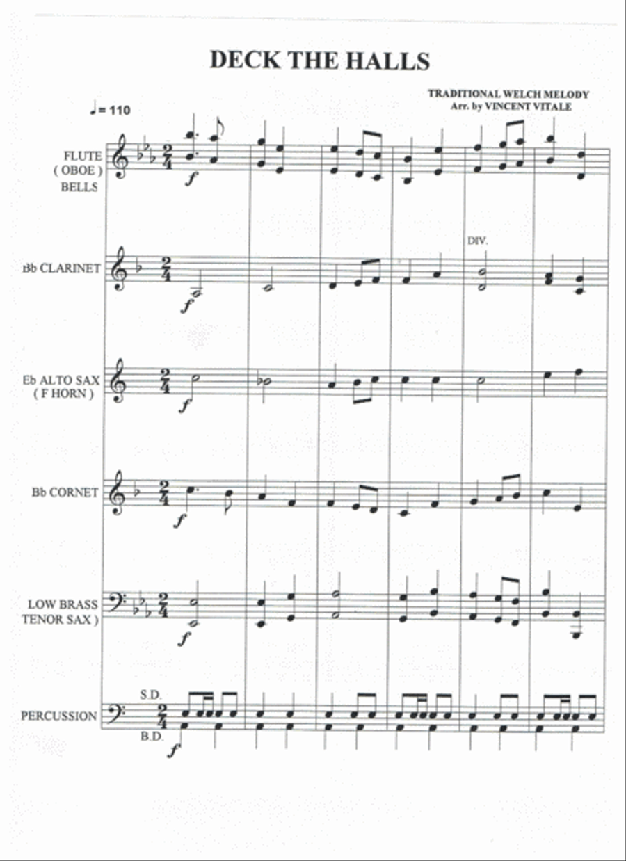 DECK THE HALLS Concert Band scores gallery preview page 2